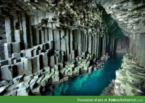 Fingal's Cave, a sea cave on the Isle of Staffa, Scotland