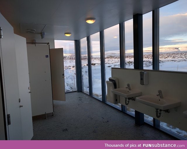 A school's toilet view in Iceland