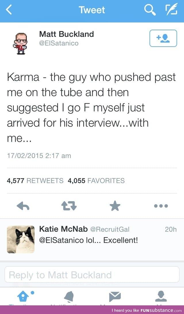 Karma at its finest