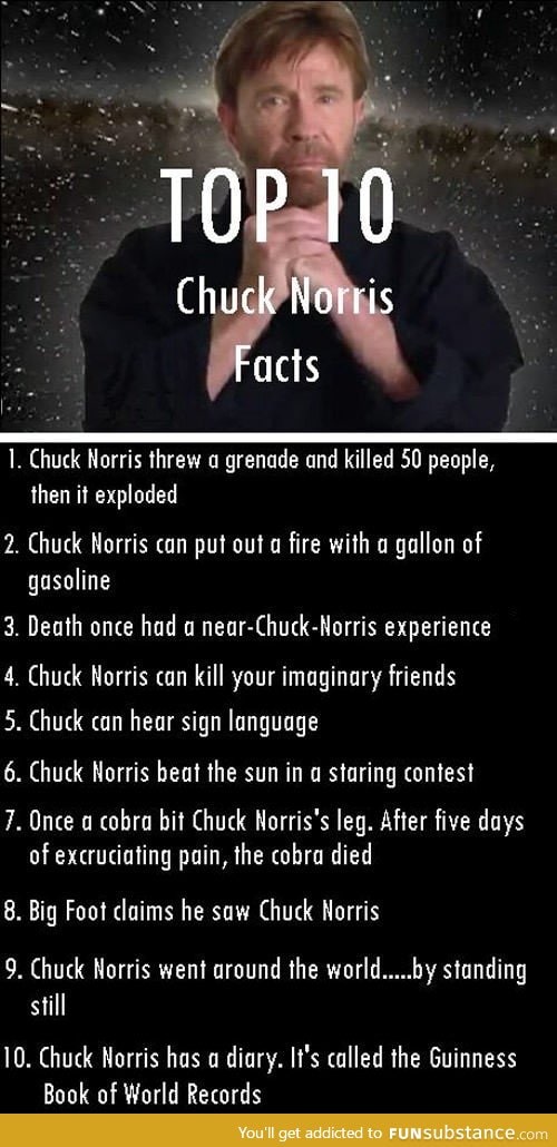 Top 10 chuck norris facts