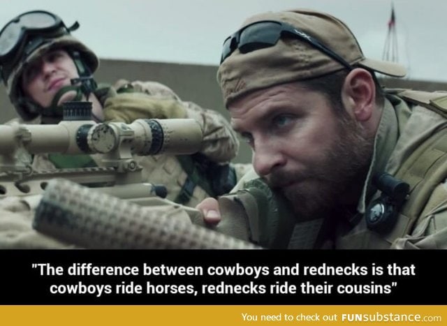 Best sentence in American Sniper