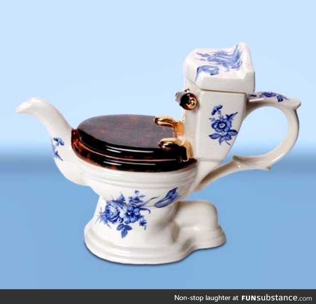 I've seen some pretty weird tea pots but uh... okay