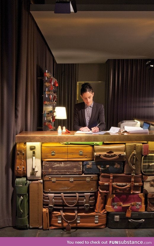 Cool hotel reception desk