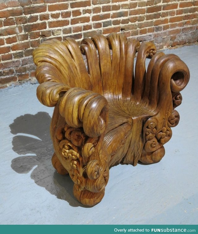 Carved from an Oak stump