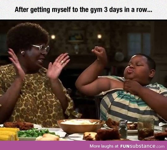 Going to the gym for a few days and be like