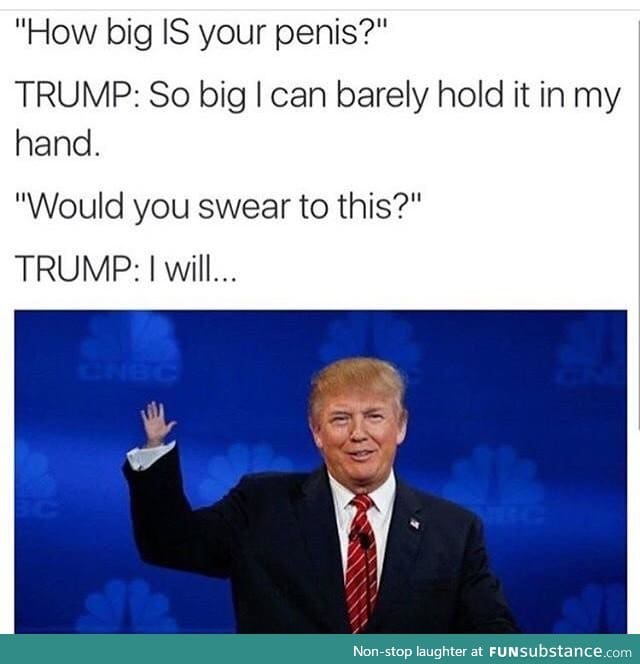 How big is trump's d*ck?