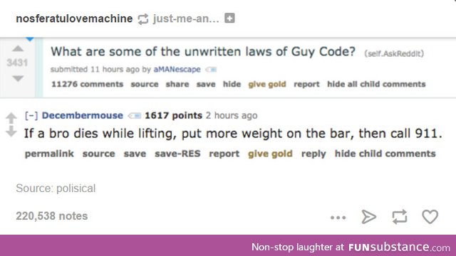 Unwritten laws of Guy Code