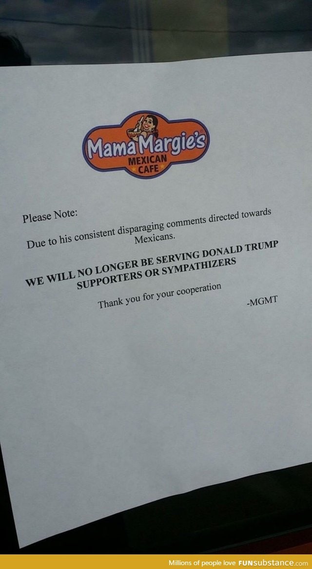 Mexican restaurant puts up Anti-Trump sign