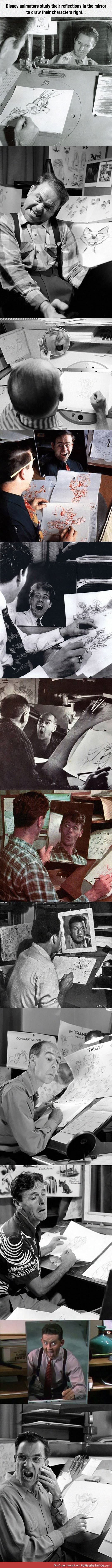 Disney Animators Use Mirrors To Draw Right