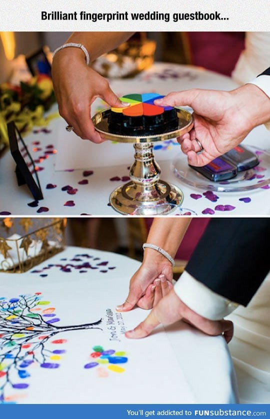 Clever wedding guestbook idea