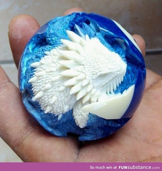 Carved from a billiard ball