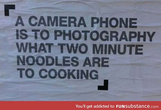 Camera phones vs. Real photography