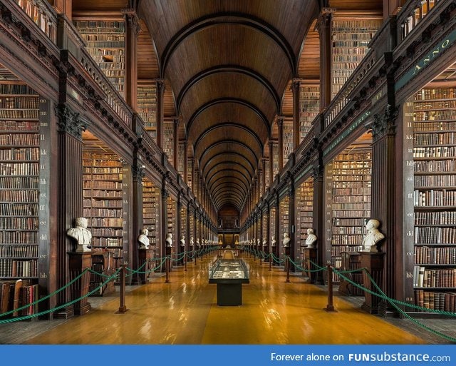 300 year old library in Dublin, Ireland