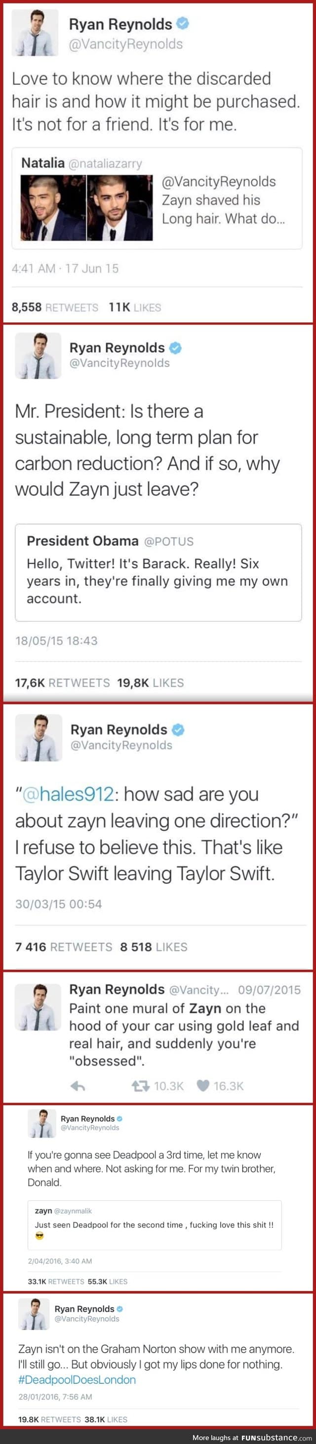 Ryan Reynolds and Zayn