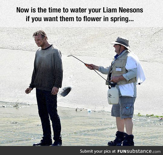 Remember to water your Liam Neeson