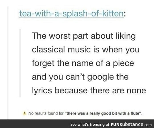 Classical music struggle