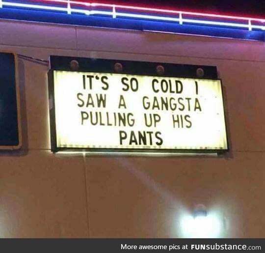 Yep! It's that cold