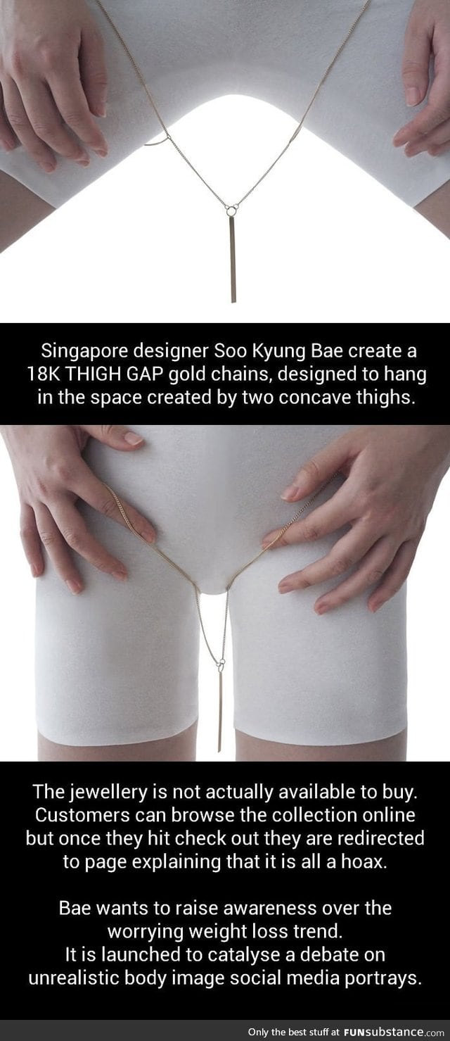 Thigh gap chains, an April's fool prank