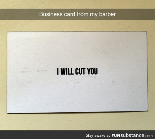 Awesome barber business card