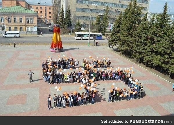 Never try to form number 55 in a flash mob