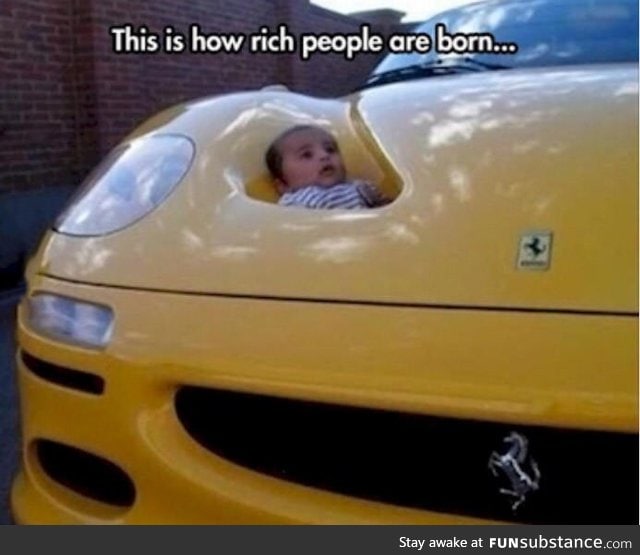 How rich people are born