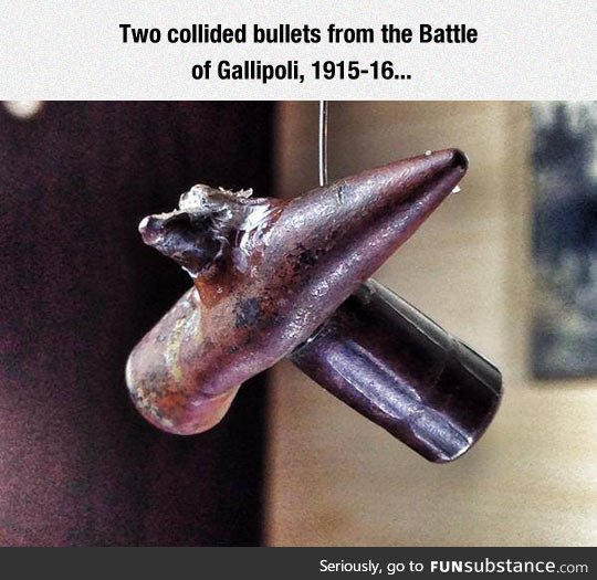 Epic coincidence of two bullets colliding