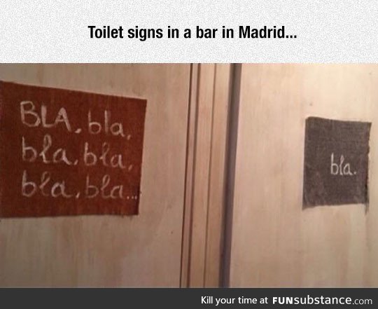 Toilet signs