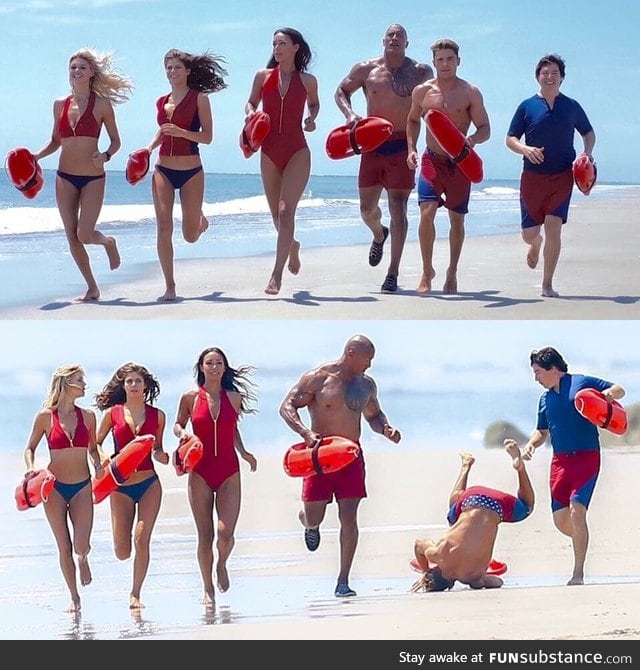 Zac Efron posts the second still from Baywatch