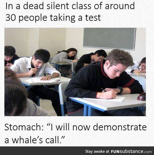 Dead silent class, taking a test