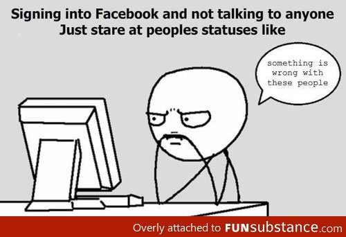 Staring at people's statuses