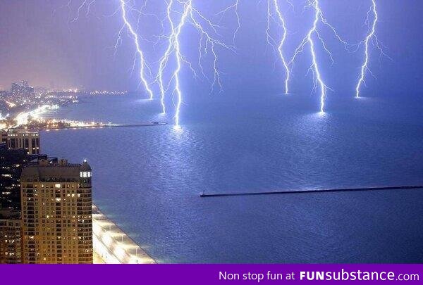 Lightning on Lake Shore Drive