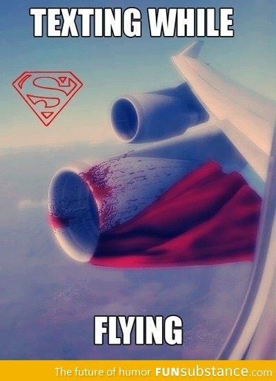 Texting while flying