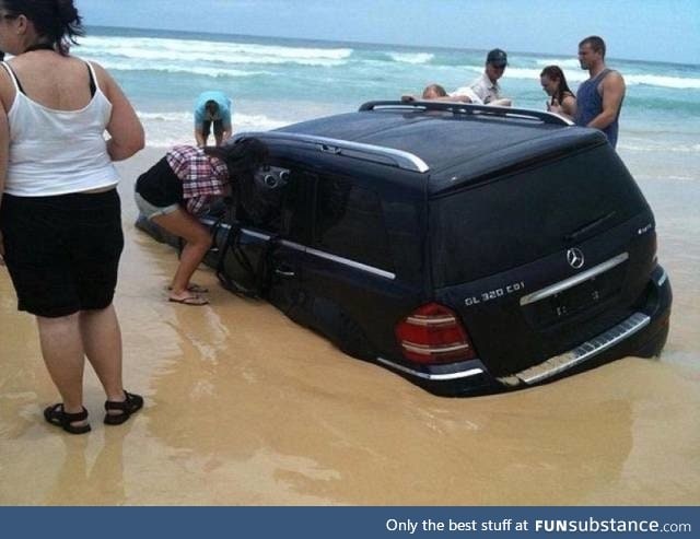 Let's drive on the beach they said