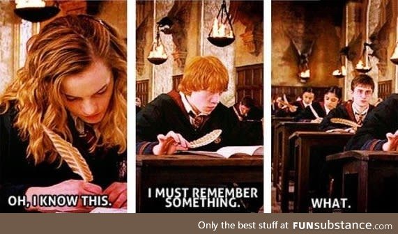 Three types of people in exams: