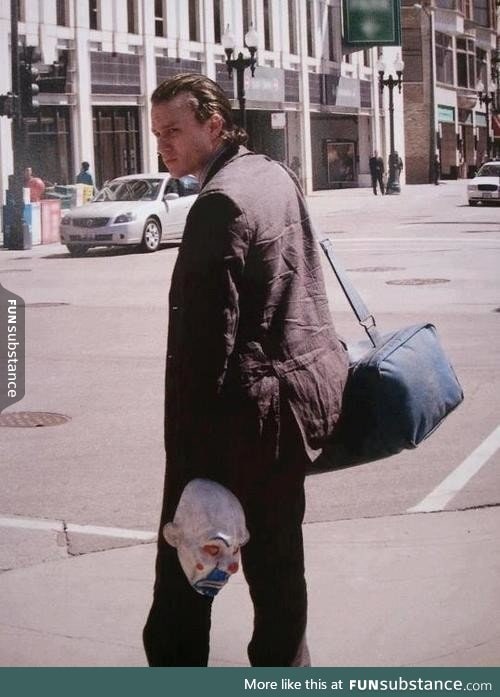 Heath Ledger in the dark knight without makeup