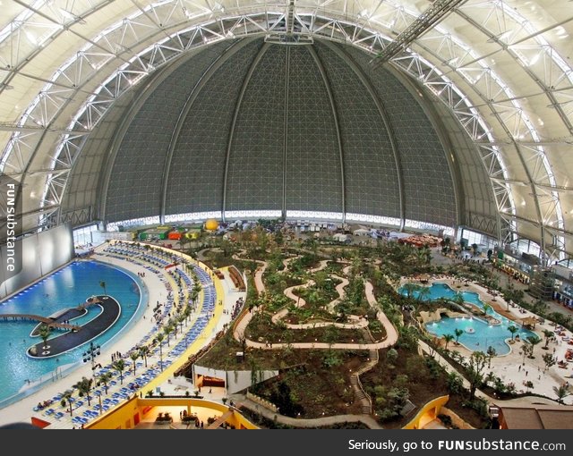 Waterpark in an old German airship hangar