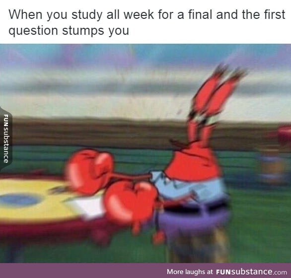 Good luck on finals