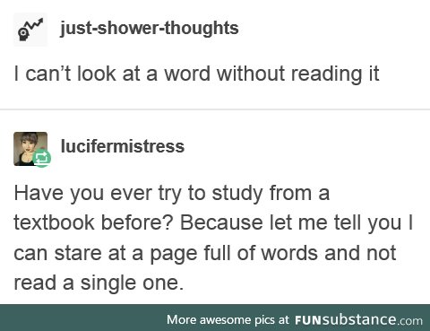 Can't read textbooks