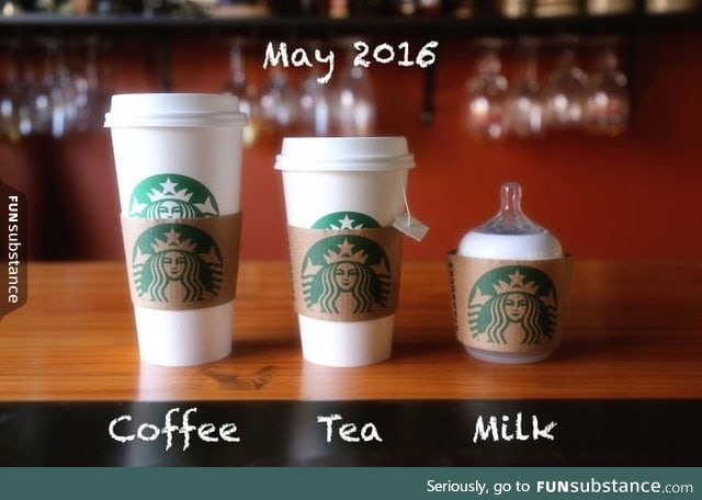 Starbucks baby announcement