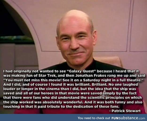 Patrick Stewart on Galaxy Quest