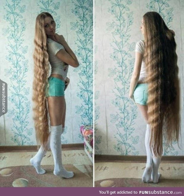 Real-life Rapunzel: Russia's Dashik Gubanova has been growing her hair for 13 years