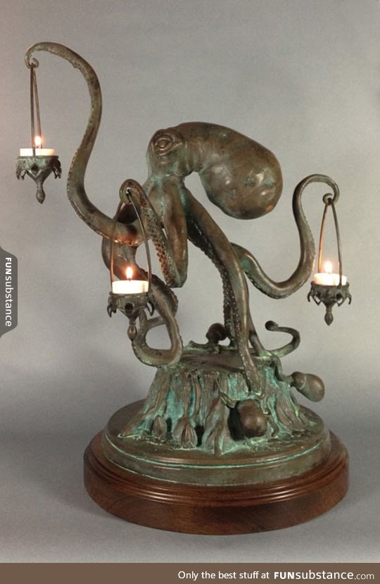 Brilliant octopus candle holder