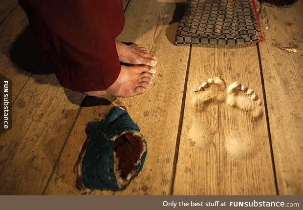 A monk stood and prayed in the same spot every day for twenty years