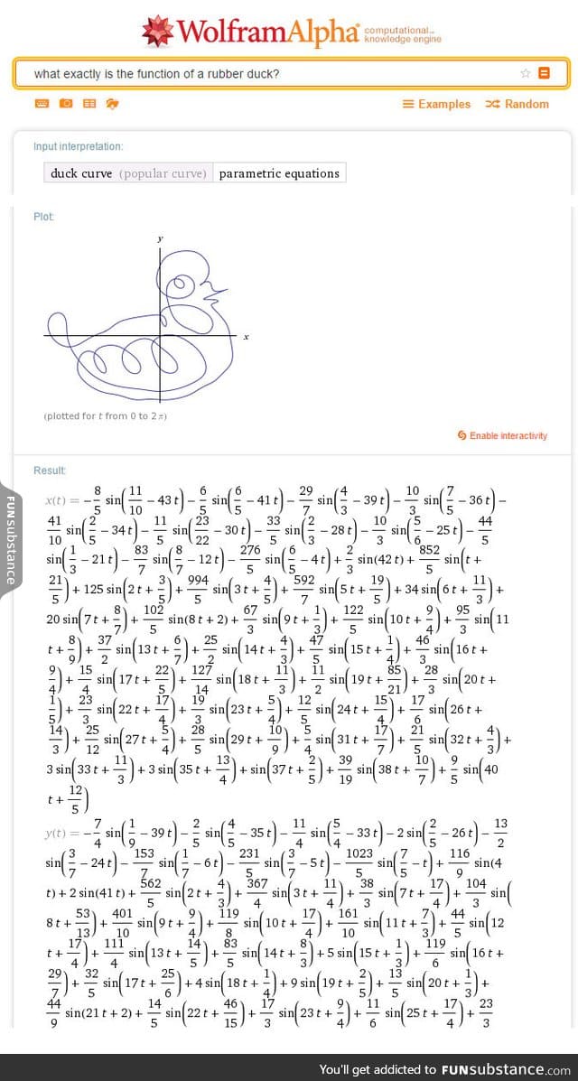 Well played, Wolfram Alpha