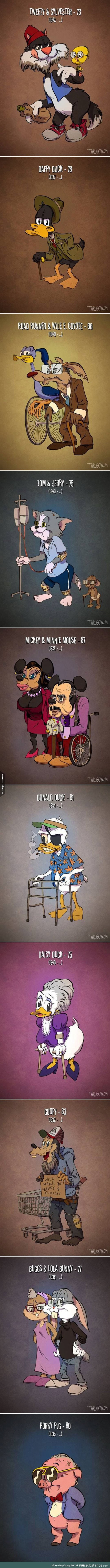 If cartoon characters looked their actual age