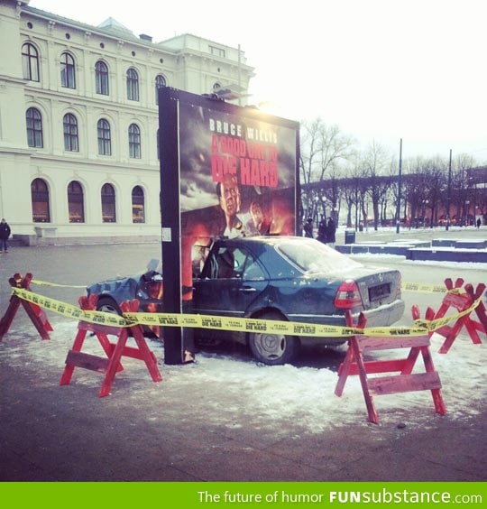 New 'Die Hard' movie ad in Oslo