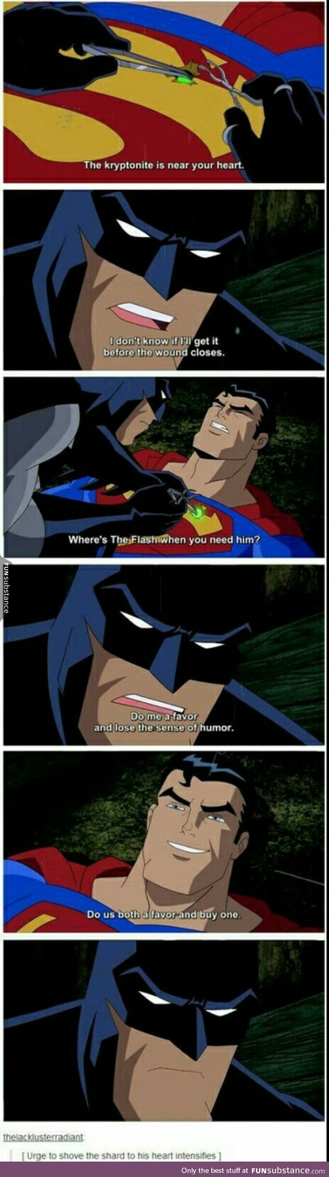 Resist the urge, Batman