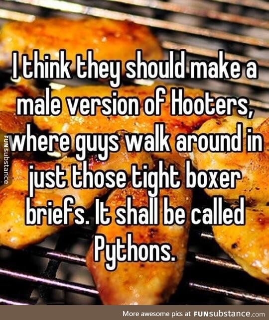 Male version of hooters