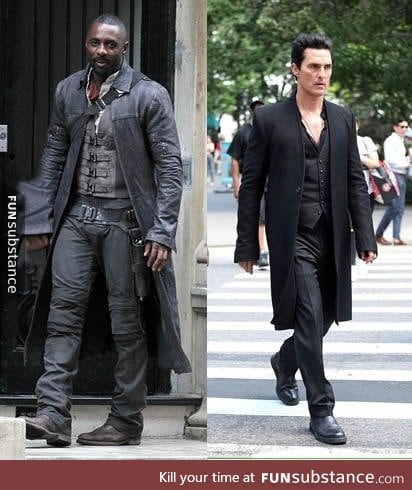 Dark tower set photos: Roland and Randall Flagg