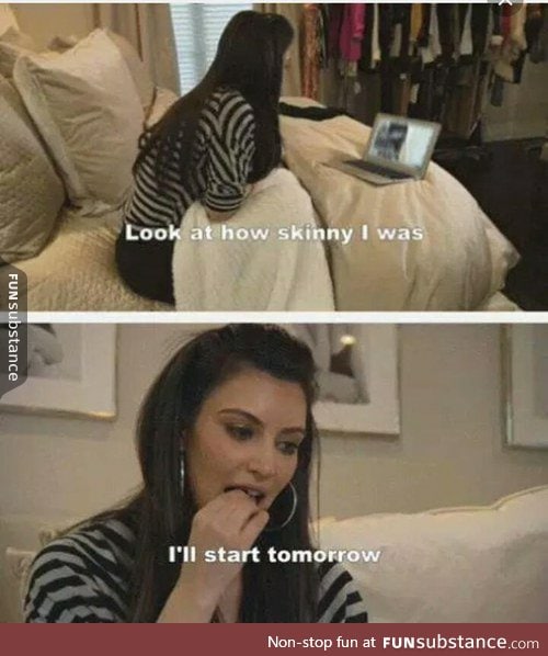 The one time I relate to Kim K